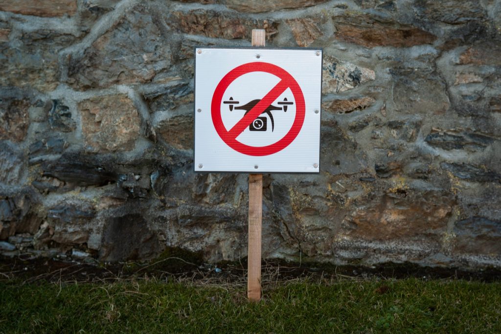 No Drone Sign.