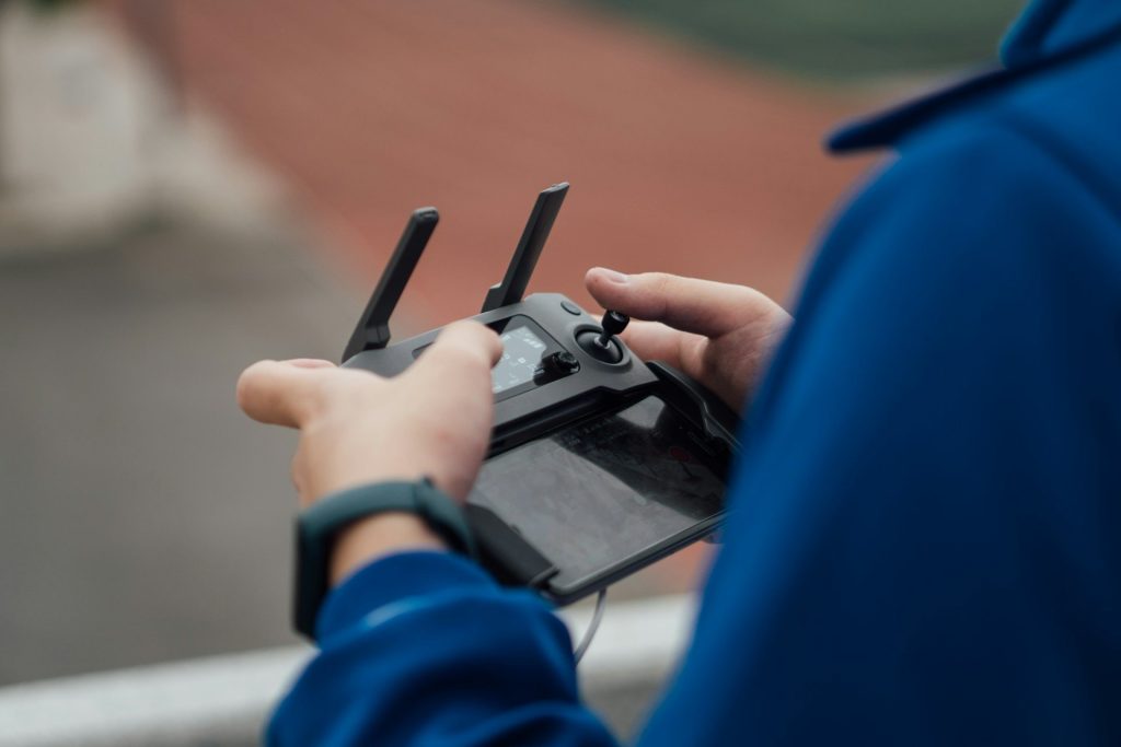 A person practicing their flying skills.