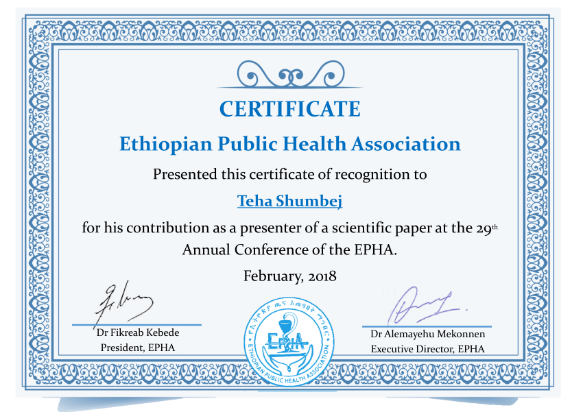 Category 4 Medical Certificate in Ethiopia.
