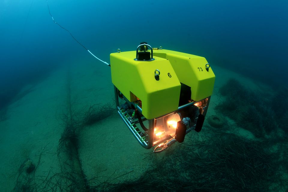 Remotely Operated Underwater Vehicle underwater.