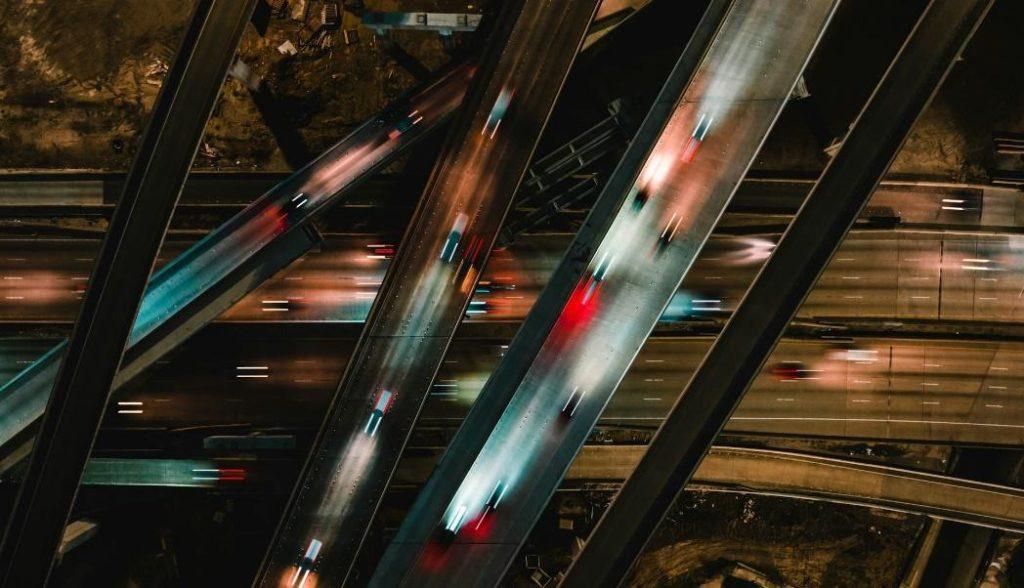 Long exposure used to take a photo of a highway