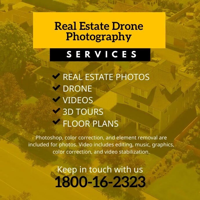Advertisement for Real Estate Drone Photography Services