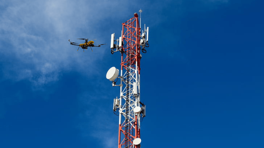 Drone inspecting a 